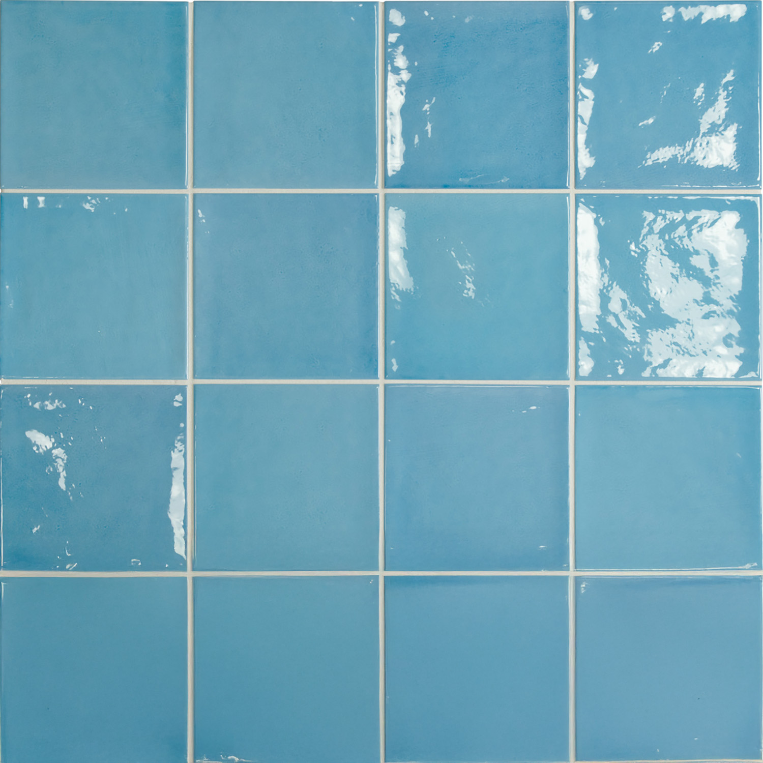 handvorm wandtegel 13x13 blauw soft glans