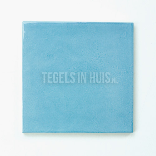 handvorm wandtegel 13x13 blauw soft glans