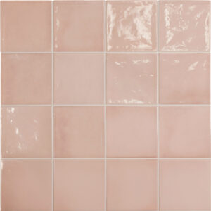 handvorm wandtegel 13x13 roze soft glans