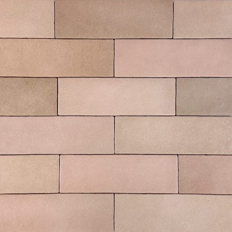 handvorm wandtegel 6,5x20 roze random mat