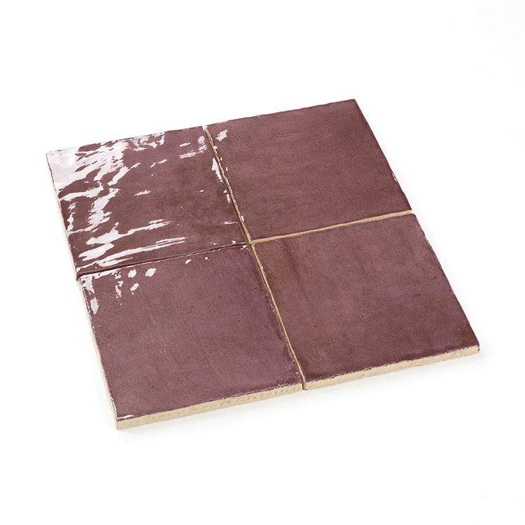 handvorm wandtegel river 13x13 juneberry bruin glans