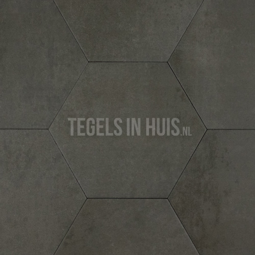 Hexagon Zeshoek tegels betonlook donker grijs 23x26,5 | Tegels in Huis De goedkoopste tegeloutlet van NL