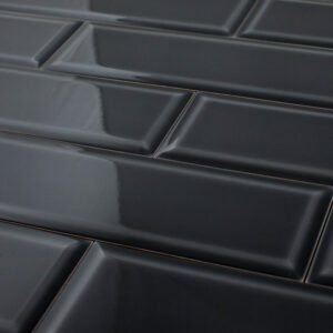 metro wandtegel 10x30 montesco liquorice zwart