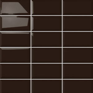 wandtegel metrotegel 10x20 chocolade bruin glans