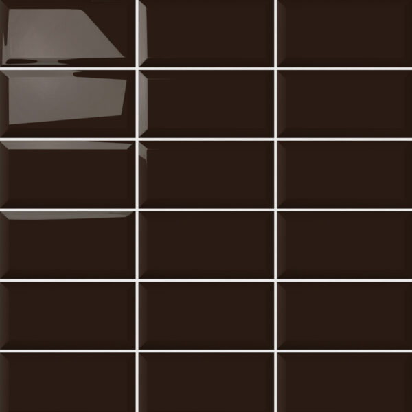 wandtegel metrotegel 10x20 chocolade bruin glans