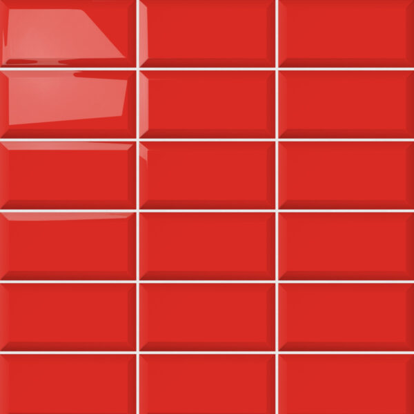 wandtegel metrotegel 10x20 ferrari rood glans