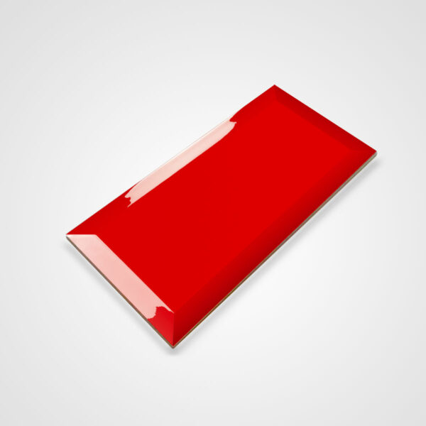 wandtegel metrotegel 10x20 ferrari rood glans