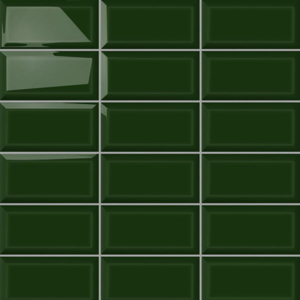 wandtegel metrotegel 10x20 victorian green glans oud donker groen