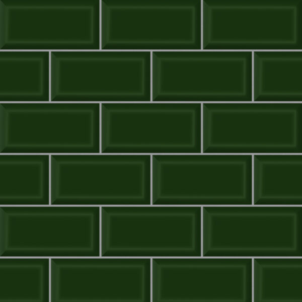 wandtegel metrotegel 10x20 victorian green glans oud donker groen