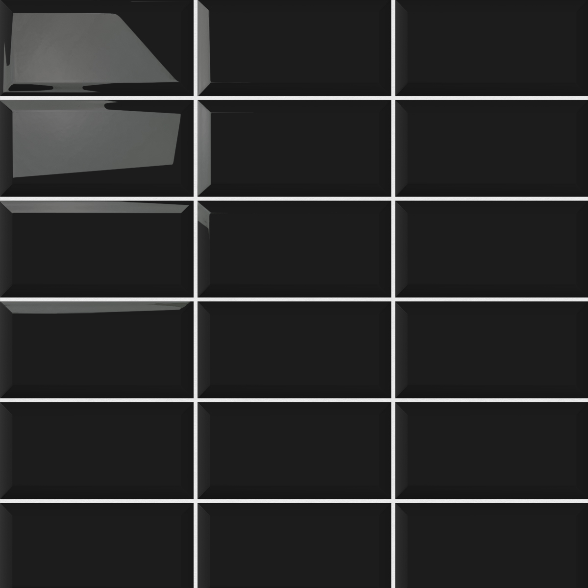 wandtegels metrotegel 10x20 zwart