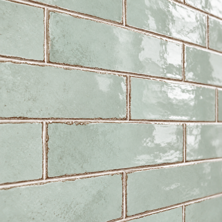 wandtegel equipe tribeca zeeglas mint glans 6x24,6 cm