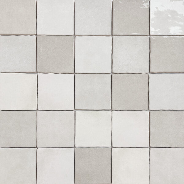porcelacasa wandtegel random 10x10 handvorm mix wit glans