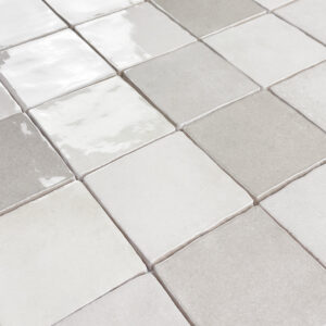 porcelacasa wandtegel random 10x10 handvorm mix wit glans