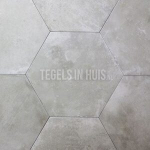 Hexagon - Zeshoek tegels Zilver 25x30cm