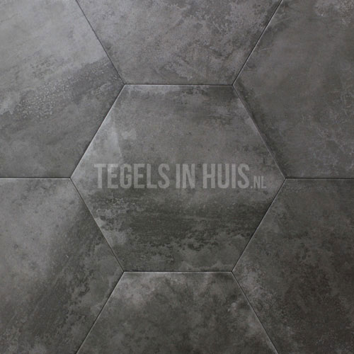 Hexagon - Zeshoek tegels donker grijs 25x30cm | Tegels in Huis - De goedkoopste tegeloutlet
