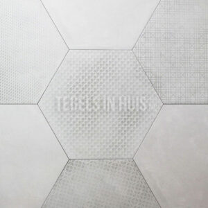 Hexagon Decor - Zeshoek tegels licht grijs 25x30cm