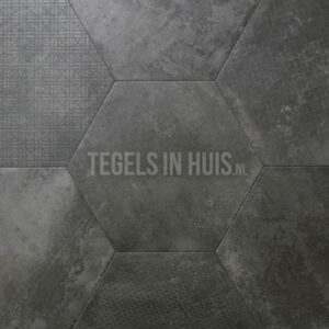 Hexagon Decor - Zeshoek tegels donker grijs 25x30cm