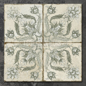 Vloertegel FS Ivy Sage groen 45x45cm 4 in 1