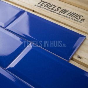 Wandtegel metrotegel 10x20 Marine Blauw glans