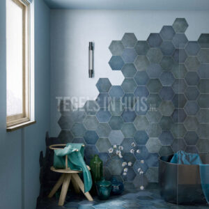 Vloertegel Hexagon Random Indigo blauw 17,5x20cm