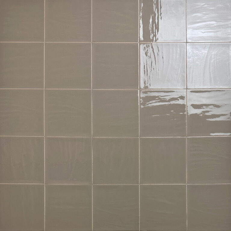 wandtegel 15x15 cm artic mokka handvorm look