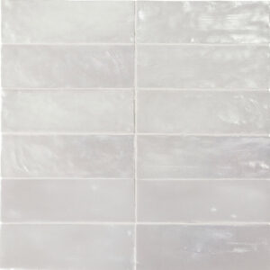 wandtegel 6,5x20 cm grijs handvormlook grey parelmoer effect