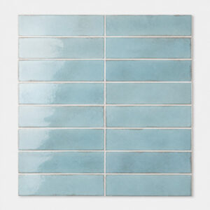 wandtegel equipe tribeca aquarel blauw 6x24,6 cm