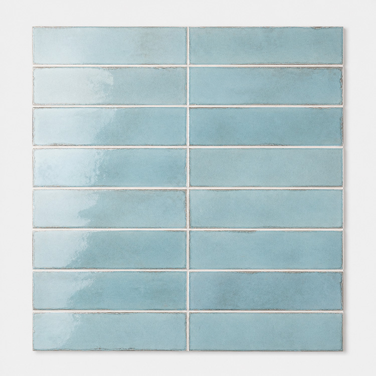 wandtegel equipe tribeca aquarel blauw 6x24,6 cm