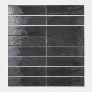 wandtegel equipe tribeca basalt zwart 6x24,6 cm