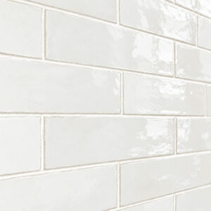 wandtegel equipe tribeca gips wit glans 6x24,6 cm