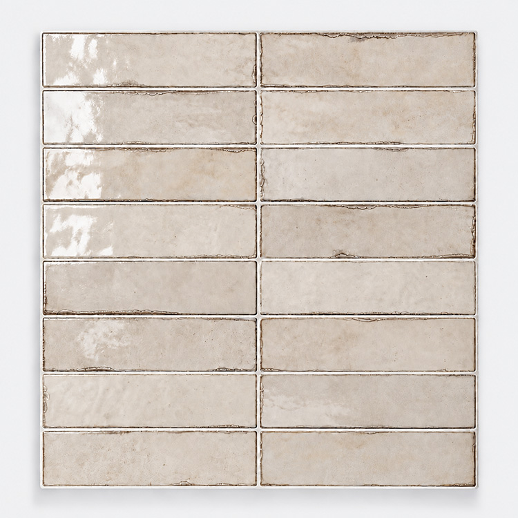 wandtegel equipe tribeca havermout beige glans 6x24,6 cm