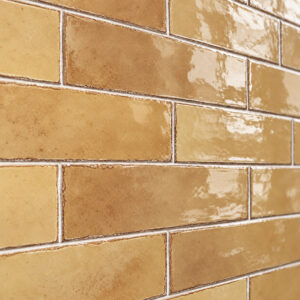 wandtegel equipe tribeca oker geel glans 6x24,6 cm