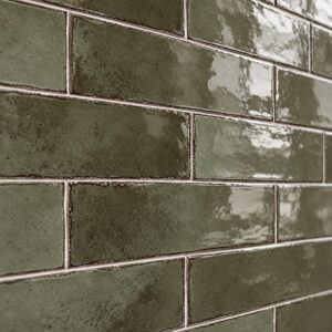 wandtegel equipe tribeca sage groen glans 6x24,6 cm
