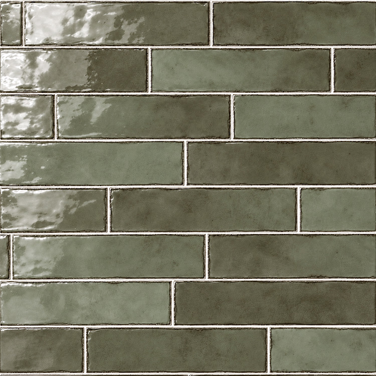 wandtegel equipe tribeca sage groen glans 6x24,6 cm