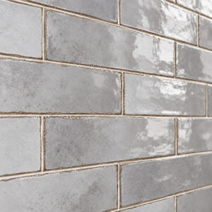 wandtegel equipe tribeca zacht grijs glans 6x24,6 cm