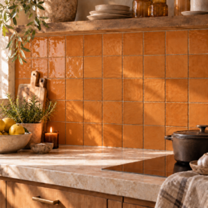 wandtegel equipe handvorm la riviera gember oranje 13x13 cm