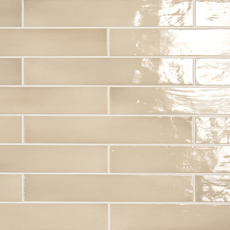 equipe wandtegel manacor 6,5x40 argile beige glans handvorm zellige look 26923
