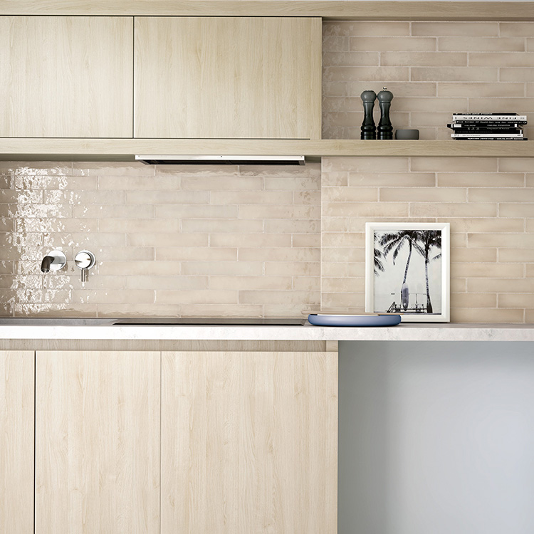 equipe wandtegel manacor 6,5x40 argile beige glans handvorm zellige look 26923