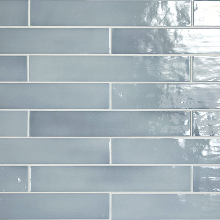 equipe wandtegel manacor 6,5x40 moon blauw glans handvorm zellige look 26921