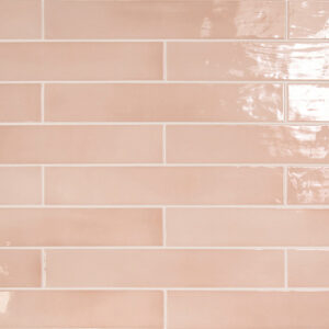 equipe wandtegel manacor 6,5x40 blush roze glans handvorm zellige look 26924