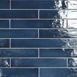 equipe wandtegel manacor 6,5x40 ocean blauw glans handvorm zellige look 26930