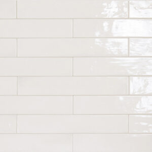 equipe wandtegel manacor 6,5x40 wit glans handvorm zellige look 26929