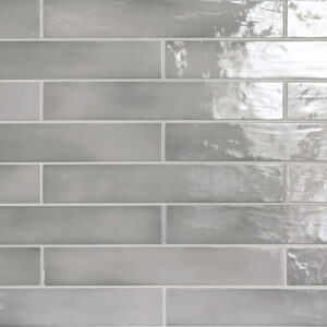 equipe wandtegel manacor 6,5x40 mercury grijs glans handvorm zellige look 26927