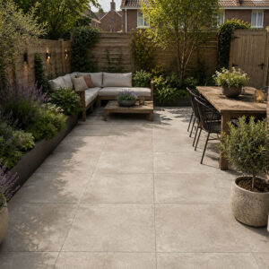 keramische terrastegel tuintegels lugo stonemix beige gold 80x80x2 gerectificeerd