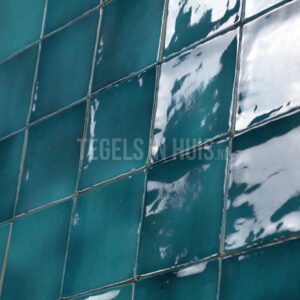 equipe wandtegel manacor 10x10 glacier blauw glans handvorm zellige look 26915