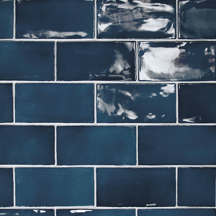 equipe wandtegel manacor 7,5x15 ocean blauw glans handvorm zellige look 26910