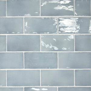 equipe wandtegel manacor 7,5x15 moon blauw glans handvorm zellige look 26901