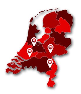 nederland kaart met iconen
