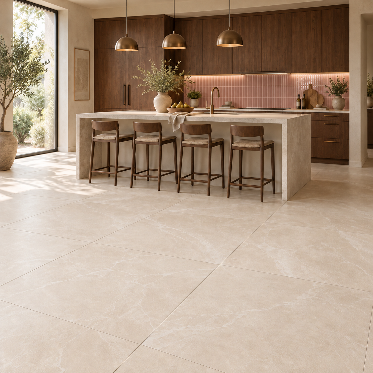 vloertegel wandtegel pietra bo beige mat 100x100 gerectificeerd slip stop r11