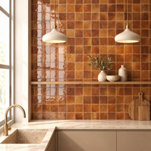 wandtegel equipe hanoi gebrand rood glans 10x10 cm